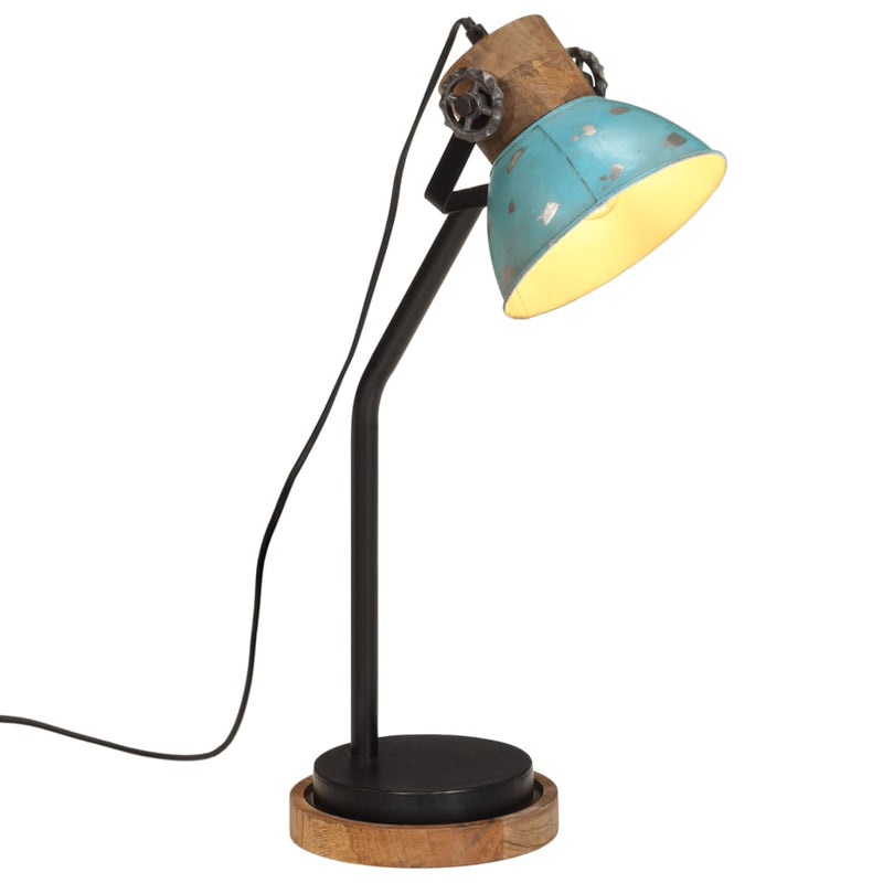 Afbeelding laden in galerijviewer, Vidaxl bureaulamp 25 w e27 18x18x60 cm verweerd blauw
