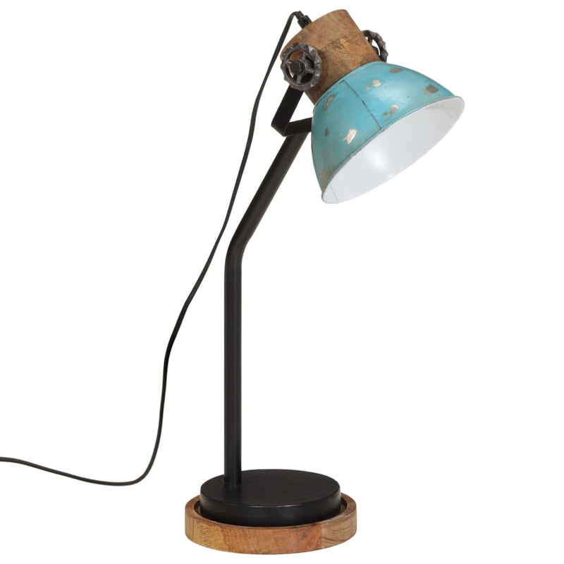 Afbeelding laden in galerijviewer, Vidaxl bureaulamp 25 w e27 18x18x60 cm verweerd blauw
