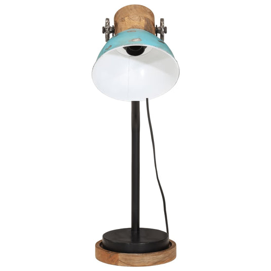 Vidaxl bureaulamp 25 w e27 18x18x60 cm verweerd blauw