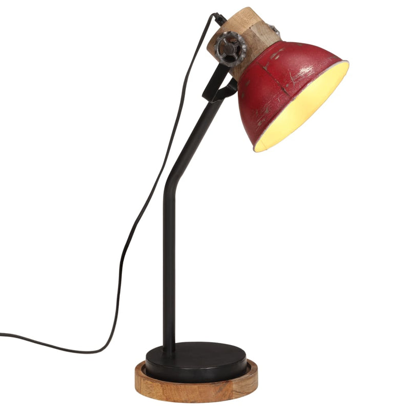 Afbeelding laden in galerijviewer, Vidaxl bureaulamp 25 w e27 18x18x60 cm verweerd rood
