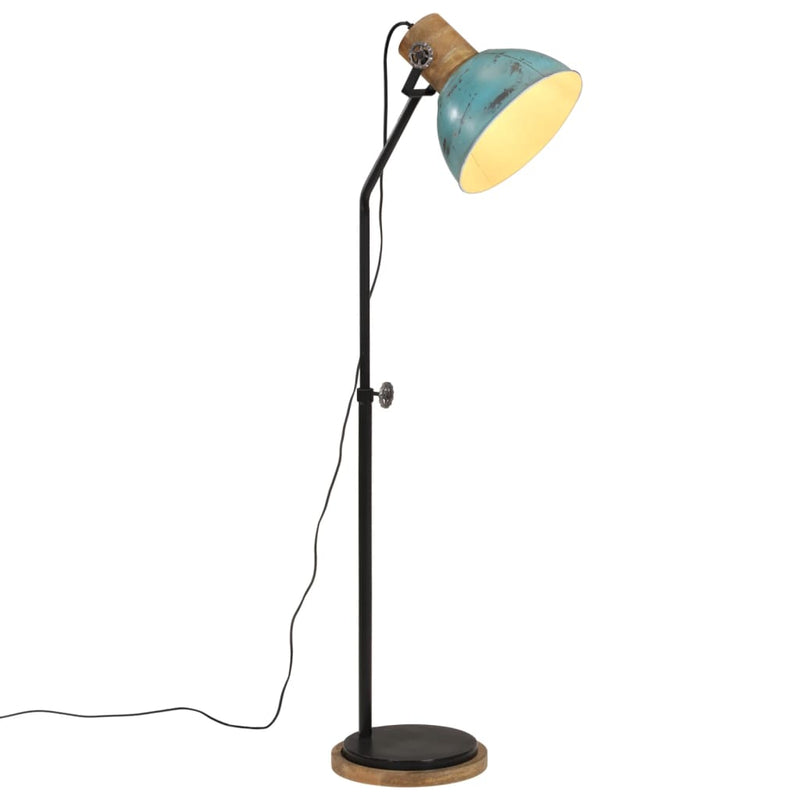 Afbeelding laden in galerijviewer, Vidaxl vloerlamp 25 w e27 30x30x100-150 cm verweerd blauw
