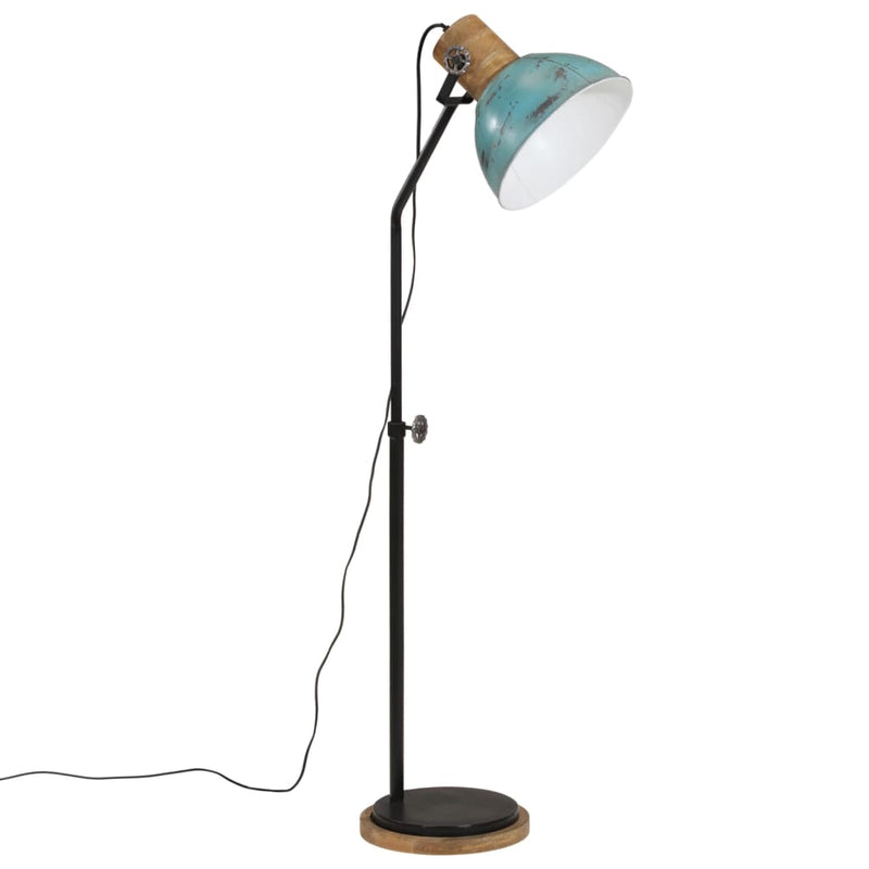 Afbeelding laden in galerijviewer, Vidaxl vloerlamp 25 w e27 30x30x100-150 cm verweerd blauw
