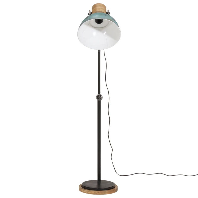 Afbeelding laden in galerijviewer, Vidaxl vloerlamp 25 w e27 30x30x100-150 cm verweerd blauw
