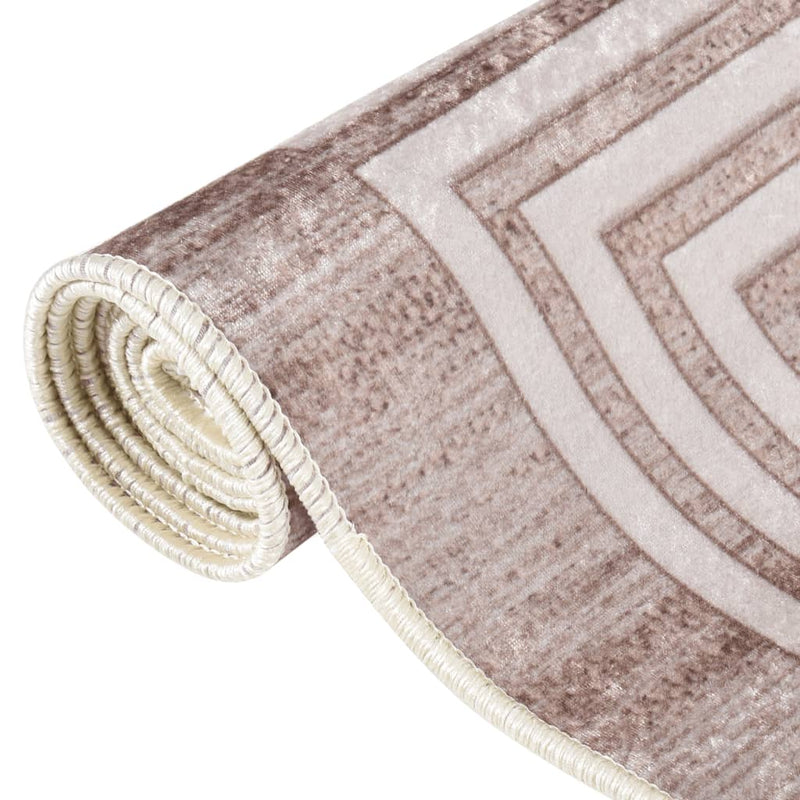 Afbeelding laden in galerijviewer, Vidaxl vloerkleed wasbaar anti-slip 120x170 cm beige
