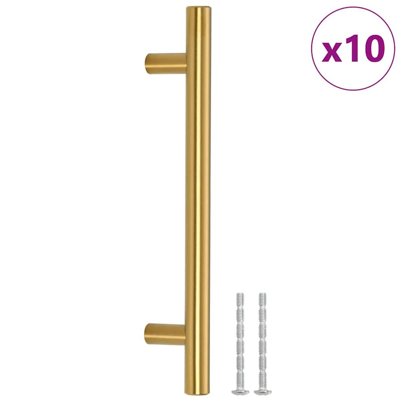 Afbeelding laden in galerijviewer, Vidaxl handvatten 10 st hartafstand 128 mm totale lengte 192 mm goud
