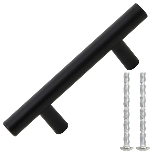 Vidaxl handvatten 10 st 64 mm roestvrij staal zwart