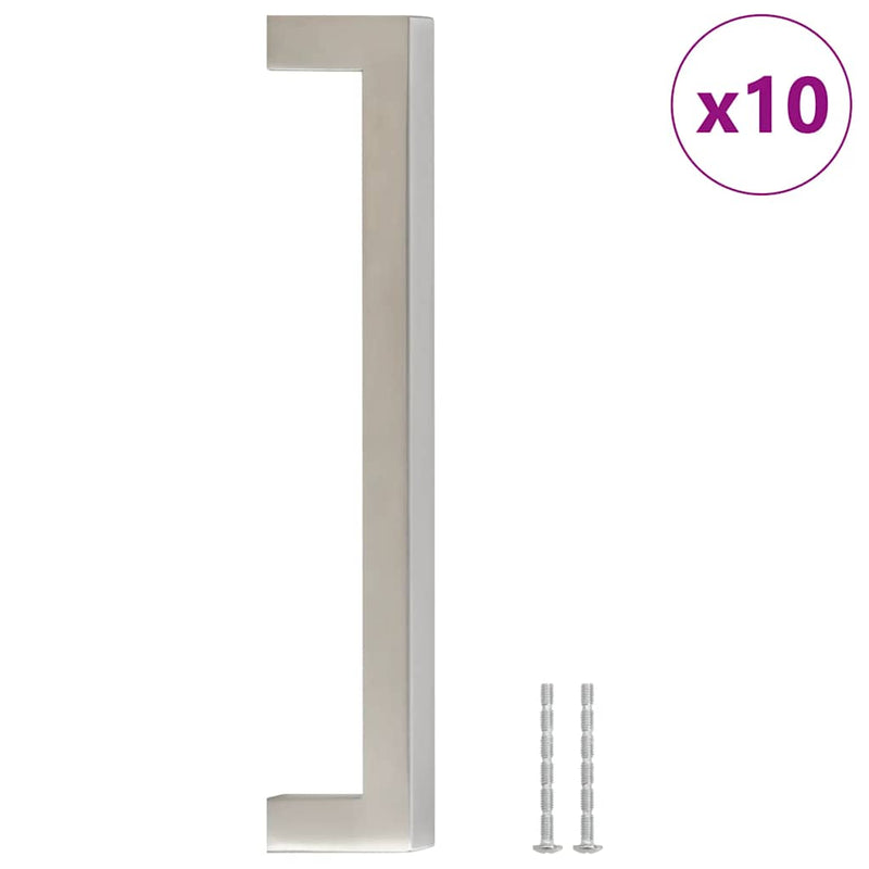 Afbeelding laden in galerijviewer, Vidaxl handvatten 10 st 160 mm roestvrij staal zilverkleurig

