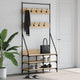 Vidaxl kledingrek met schoenenrek 90x34x184 cm sonoma eikenkleurig