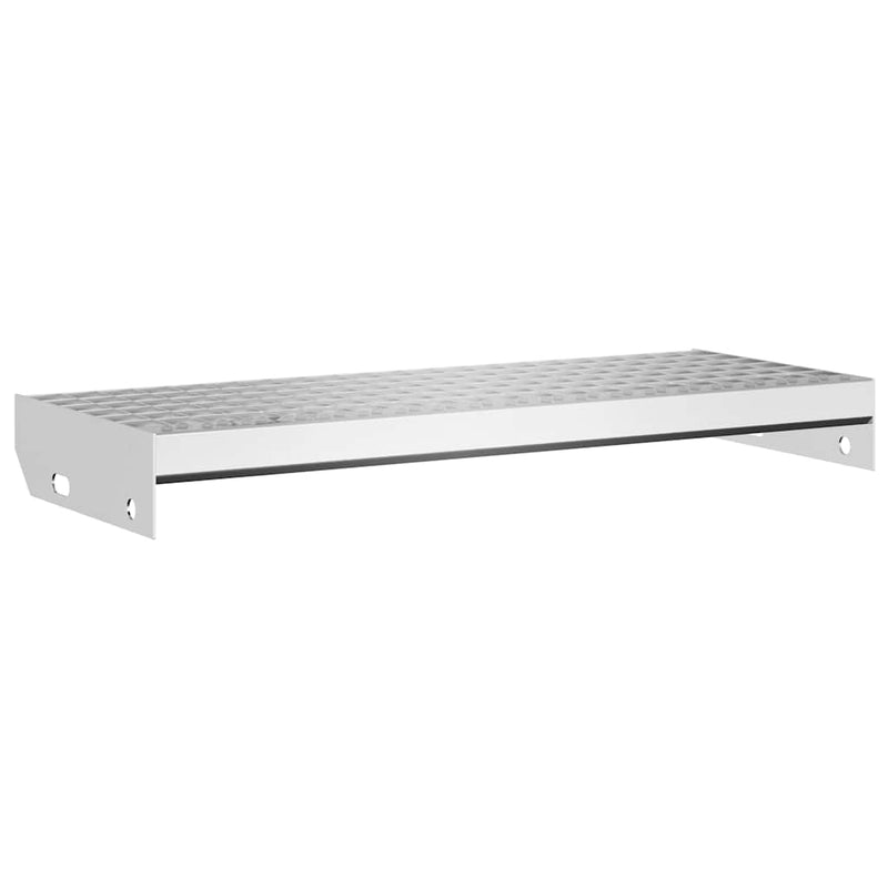 Afbeelding laden in galerijviewer, Vidaxl traptrede rooster 60x24x7 cm gegalvaniseerd staal
