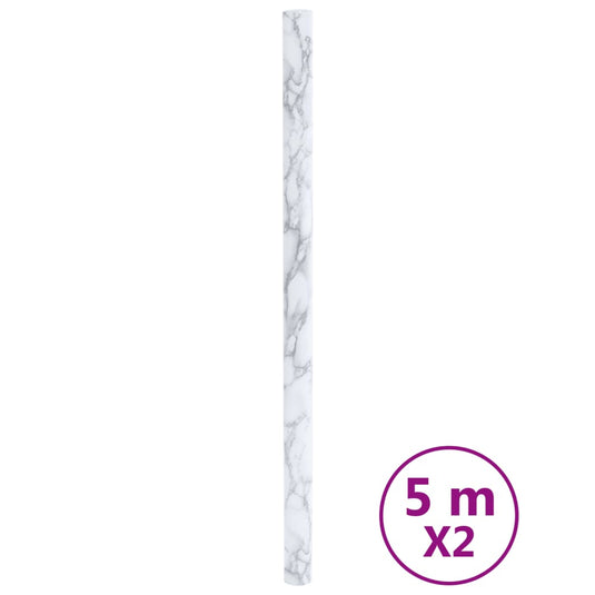 Vidaxl meubelfolies zelfklevend 90x500 cm pvc marmerwit