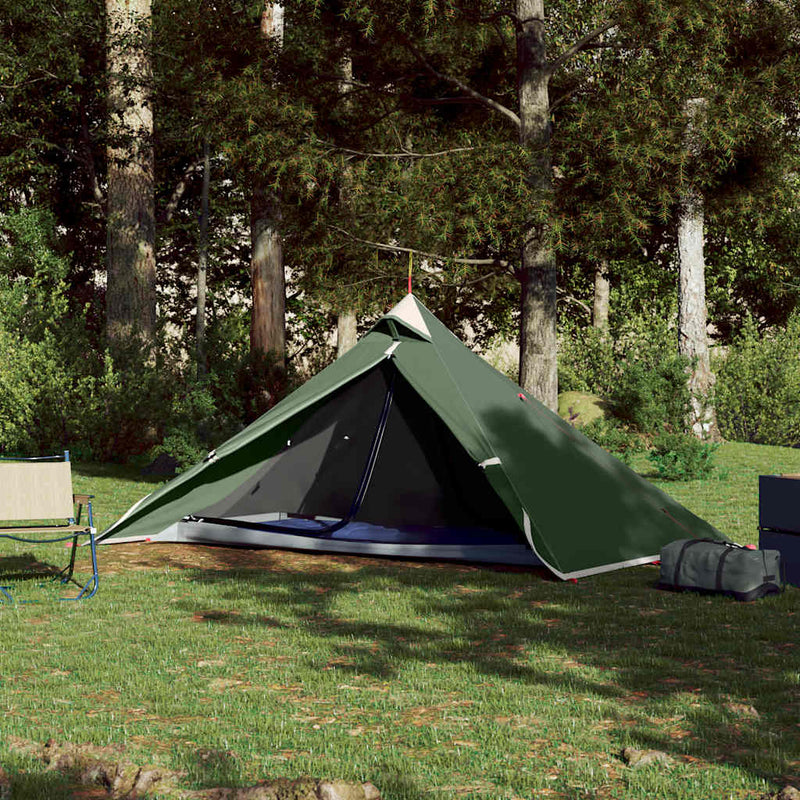 Afbeelding laden in galerijviewer, Vidaxl hangende tipi tent 1-persoons waterdicht groen
