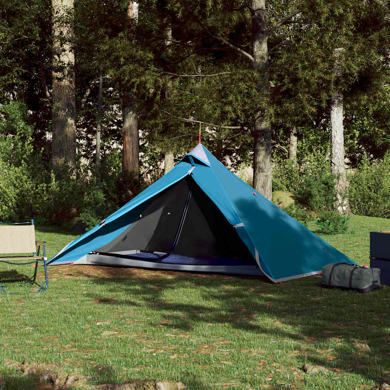 Afbeelding laden in galerijviewer, Vidaxl hangende tipi tent 1-persoons waterdicht blauw
