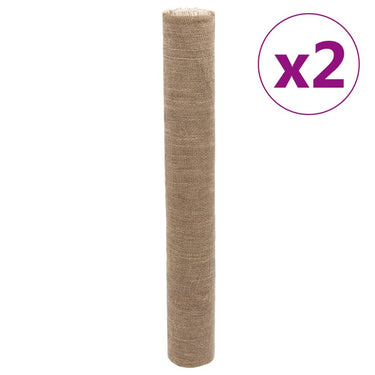 Vidaxl jute rollen 2 st 200 g m² 1x50 m 100% jute