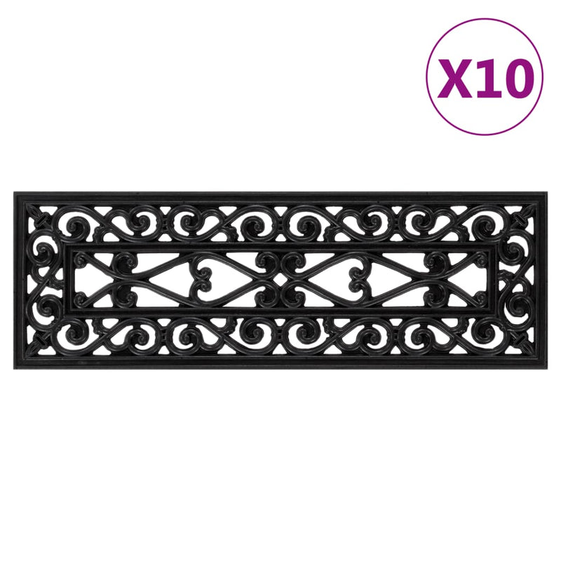 Afbeelding laden in galerijviewer, Vidaxl trapmatten 10 st 25x75 cm rubber
