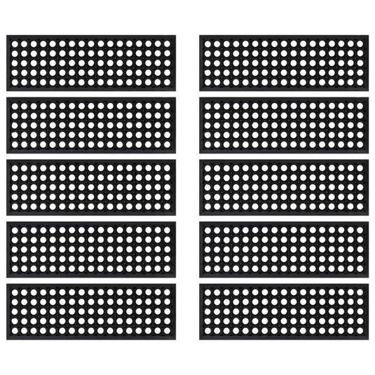 Vidaxl trapmatten 10 st 25x75 cm rubber