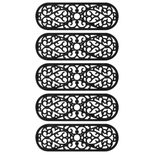 Vidaxl trapmatten 5 st 25x75 cm rubber