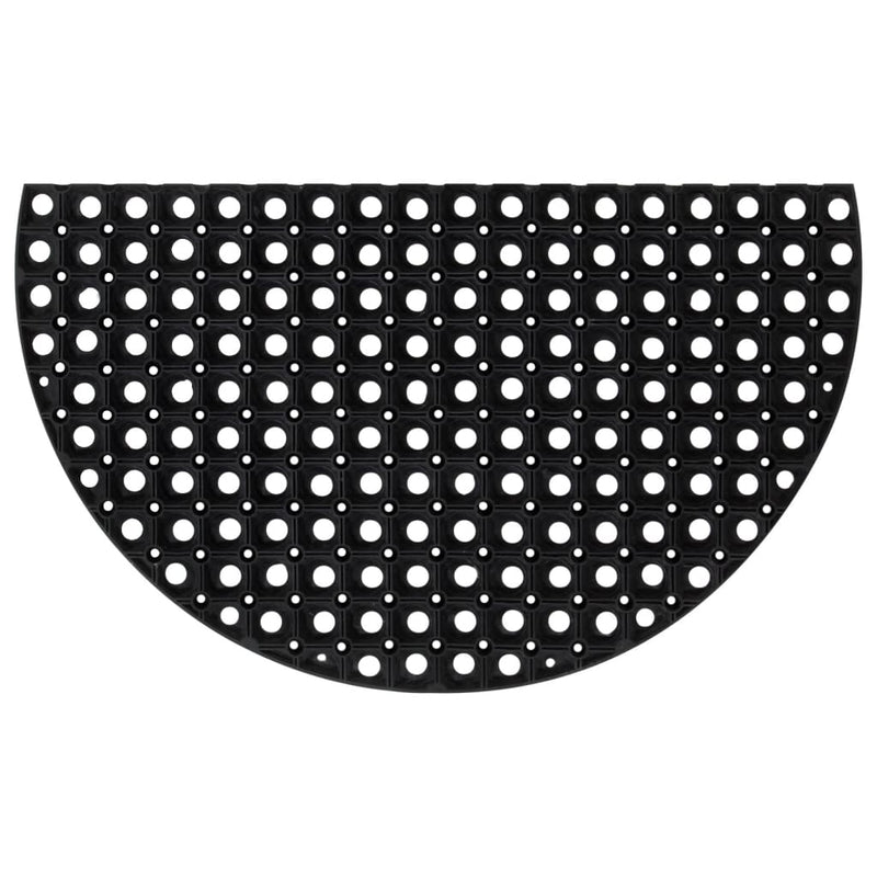 Afbeelding laden in galerijviewer, Vidaxl deurmat halfrond 45x75 cm rubber
