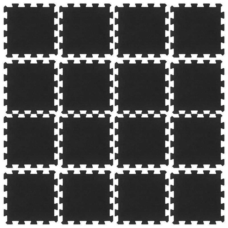 Afbeelding laden in galerijviewer, Vidaxl rubbertegels 16 st 16 mm 30x30 cm zwart
