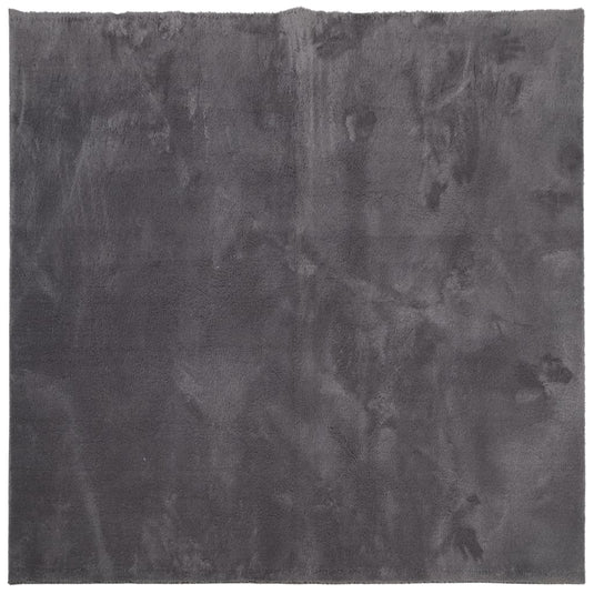 Vidaxl vloerkleed huarte laagpolig zacht wasbaar 120x120 cm antraciet