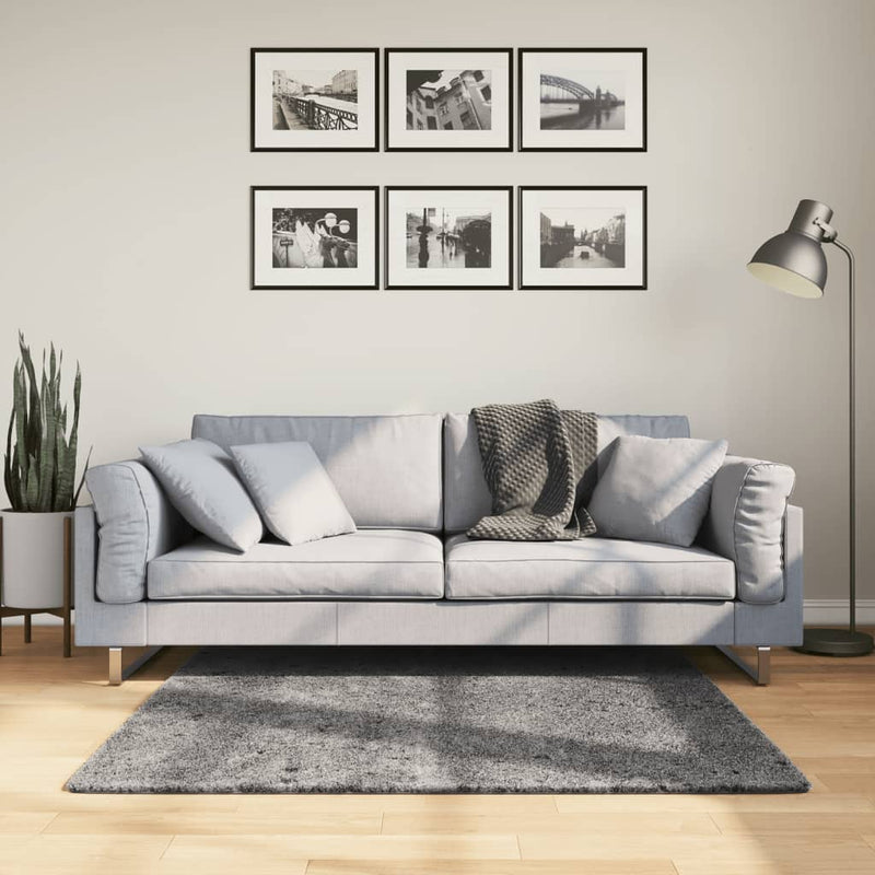 Afbeelding laden in galerijviewer, Vidaxl vloerkleed huarte laagpolig zacht wasbaar 120x120 cm antraciet
