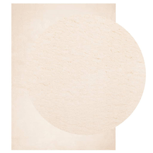 Vidaxl vloerkleed huarte laagpolig zacht wasbaar 140x200 cm beige