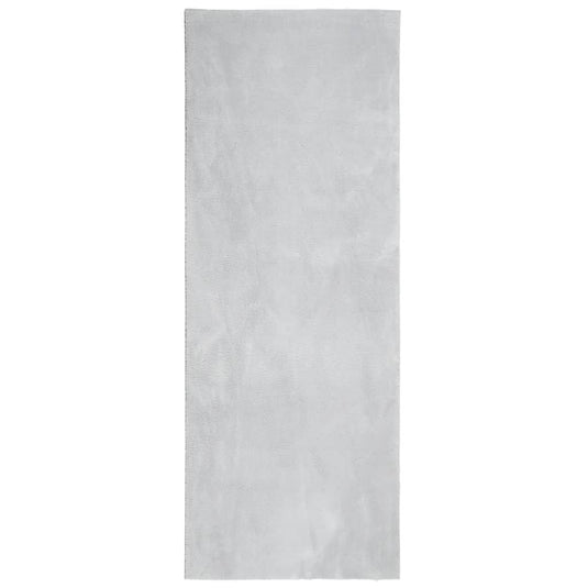 Vidaxl vloerkleed huarte laagpolig zacht wasbaar 80x200 cm grijs