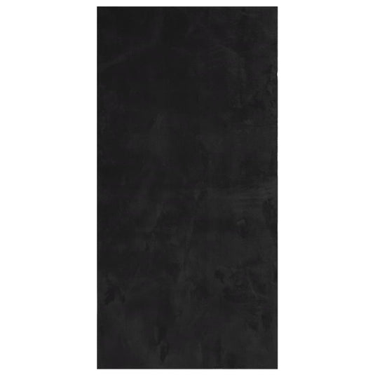 Vidaxl vloerkleed huarte laagpolig zacht wasbaar 100x200 cm zwart