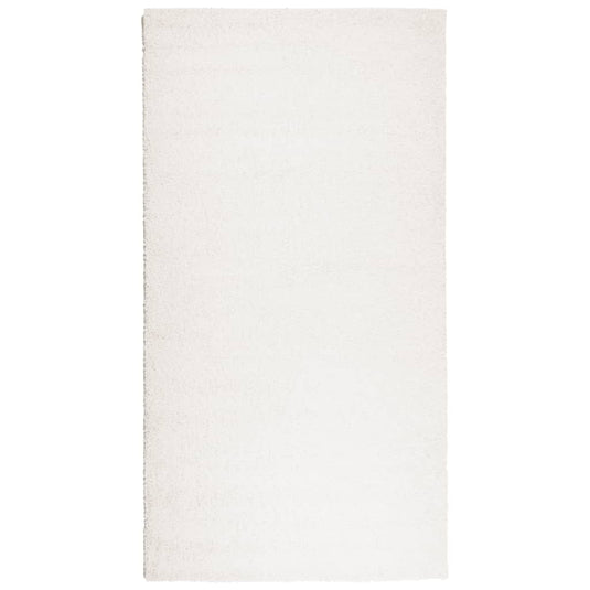 Vidaxl vloerkleed pamplona shaggy hoogpolig modern 80x150 cm crème