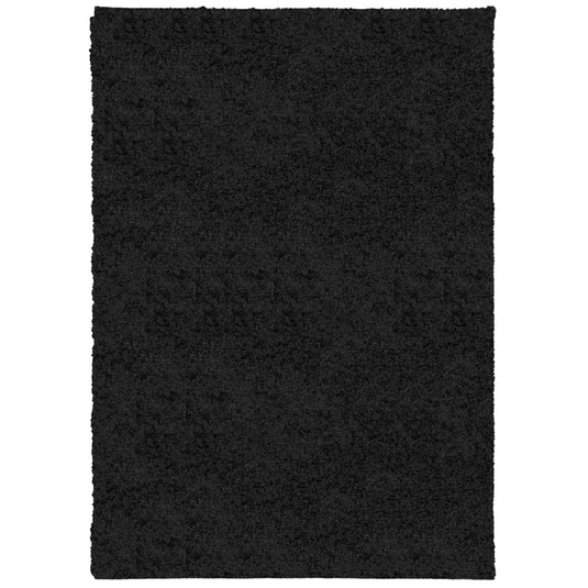 Vidaxl vloerkleed pamplona shaggy hoogpolig modern 160x230 cm zwart