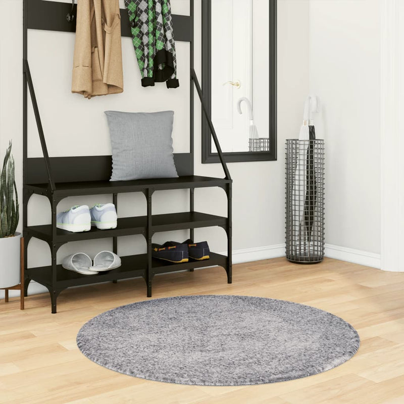 Afbeelding laden in galerijviewer, Vidaxl vloerkleed pamplona shaggy hoogpolig modern ø 100 cm blauw
