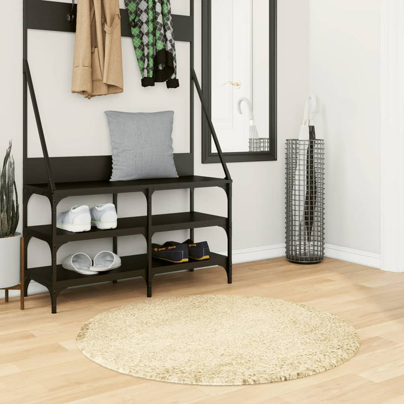 Afbeelding laden in galerijviewer, Vidaxl vloerkleed pamplona shaggy hoogpolig modern ø 100 cm goudkleur
