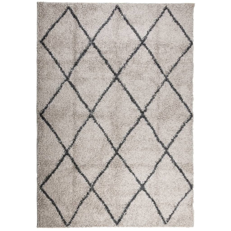Afbeelding laden in galerijviewer, Vidaxl vloerkleed pamplona shaggy hoogpolig 160x230 cm beige antraciet
