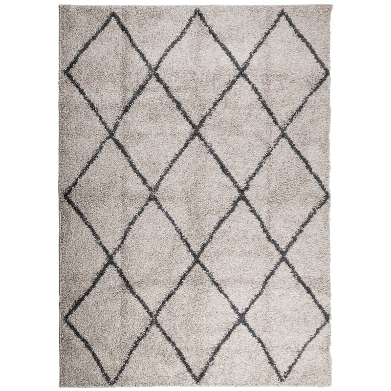 Afbeelding laden in galerijviewer, Vidaxl vloerkleed pamplona shaggy hoogpolig 240x340 cm beige antraciet
