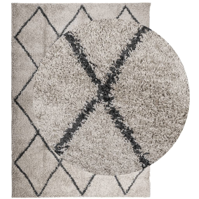 Afbeelding laden in galerijviewer, Vidaxl vloerkleed pamplona shaggy hoogpolig 240x340 cm beige antraciet
