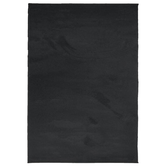Vidaxl vloerkleed oviedo laagpolig 120x170 cm zwart