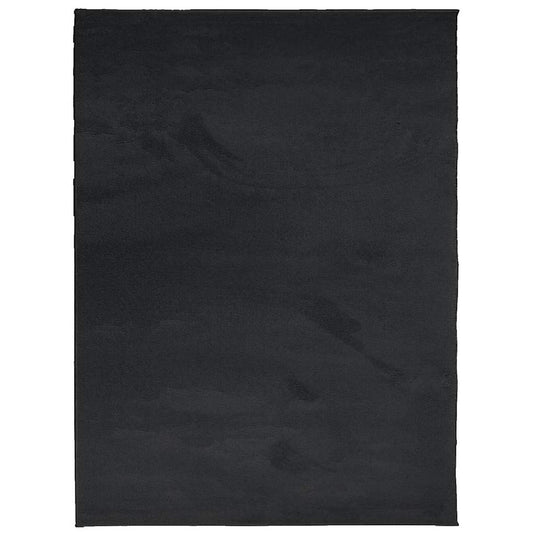 Vidaxl vloerkleed oviedo laagpolig 240x340 cm zwart