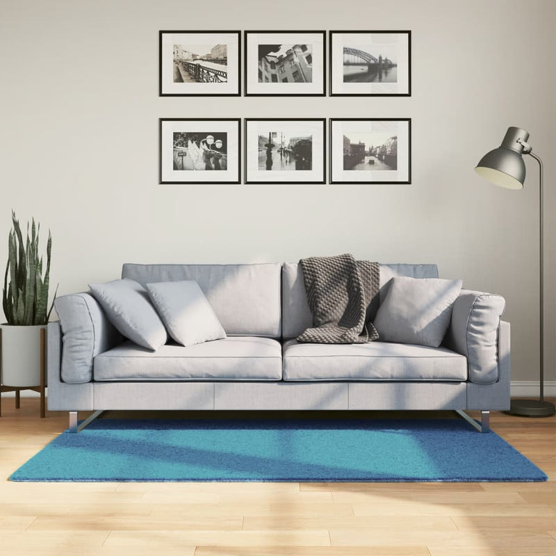 Afbeelding laden in galerijviewer, Vidaxl vloerkleed oviedo laagpolig 80x150 cm turquoise
