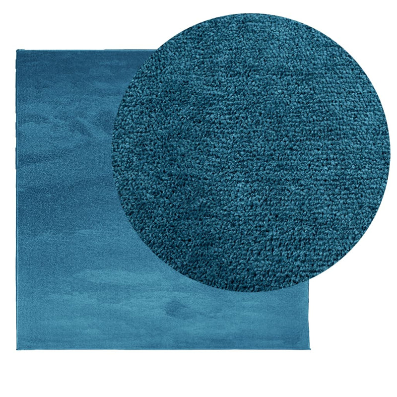 Afbeelding laden in galerijviewer, Vidaxl vloerkleed oviedo laagpolig 200x200 cm turquoise
