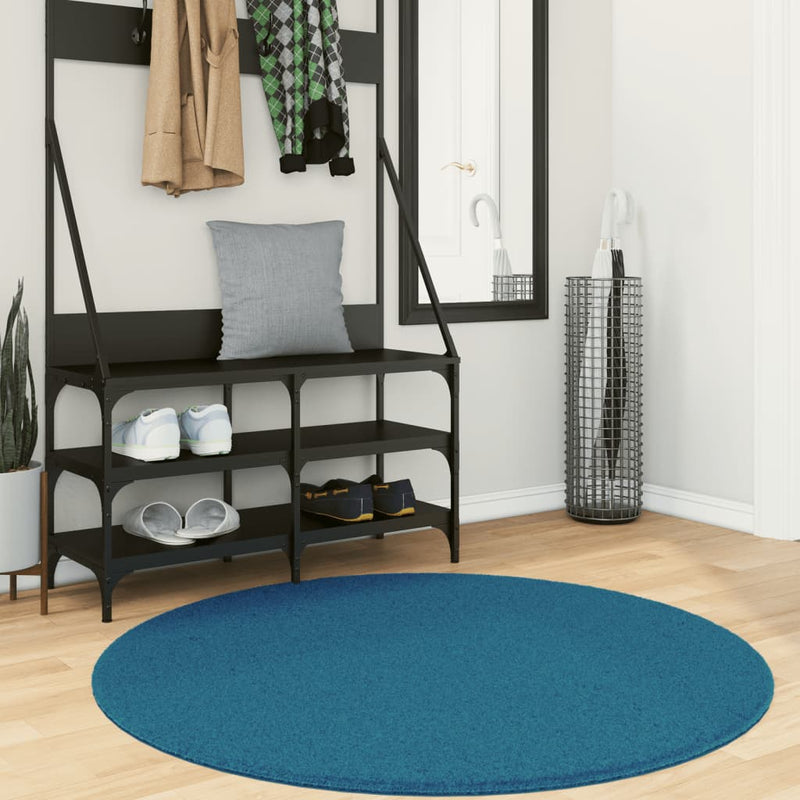 Afbeelding laden in galerijviewer, Vidaxl vloerkleed oviedo laagpolig ø 120 cm turquoise
