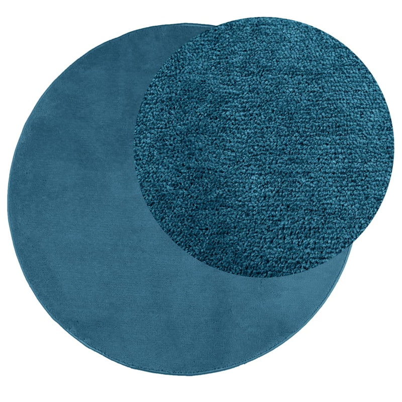 Afbeelding laden in galerijviewer, Vidaxl vloerkleed oviedo laagpolig ø 160 cm turquoise

