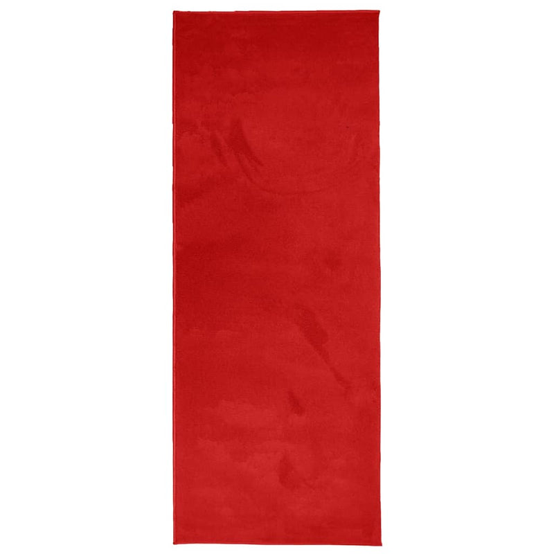 Afbeelding laden in galerijviewer, Vidaxl vloerkleed oviedo laagpolig 80x200 cm rood
