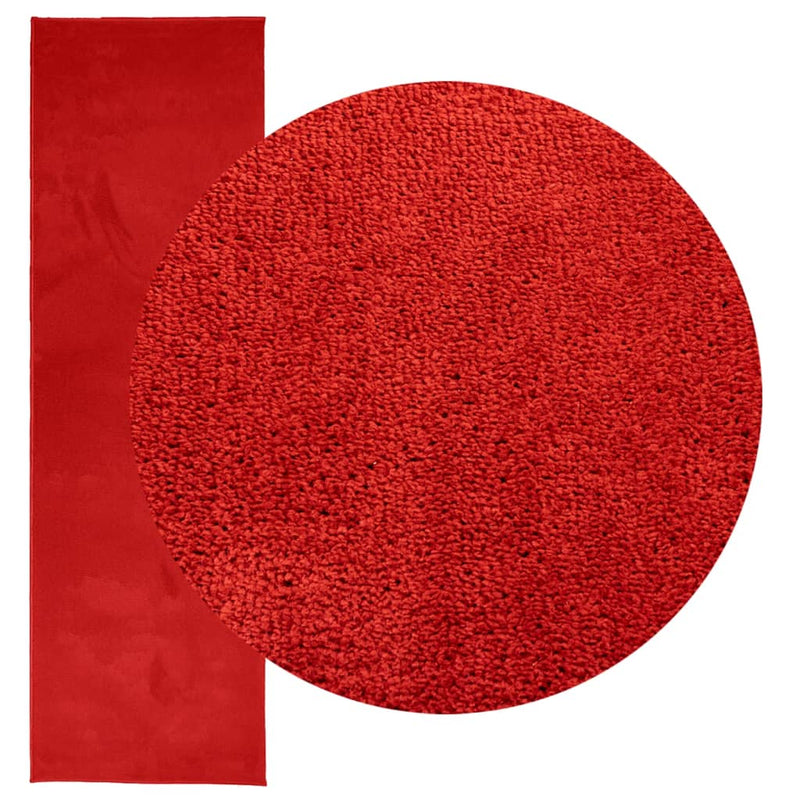 Afbeelding laden in galerijviewer, Vidaxl vloerkleed oviedo laagpolig 80x250 cm rood

