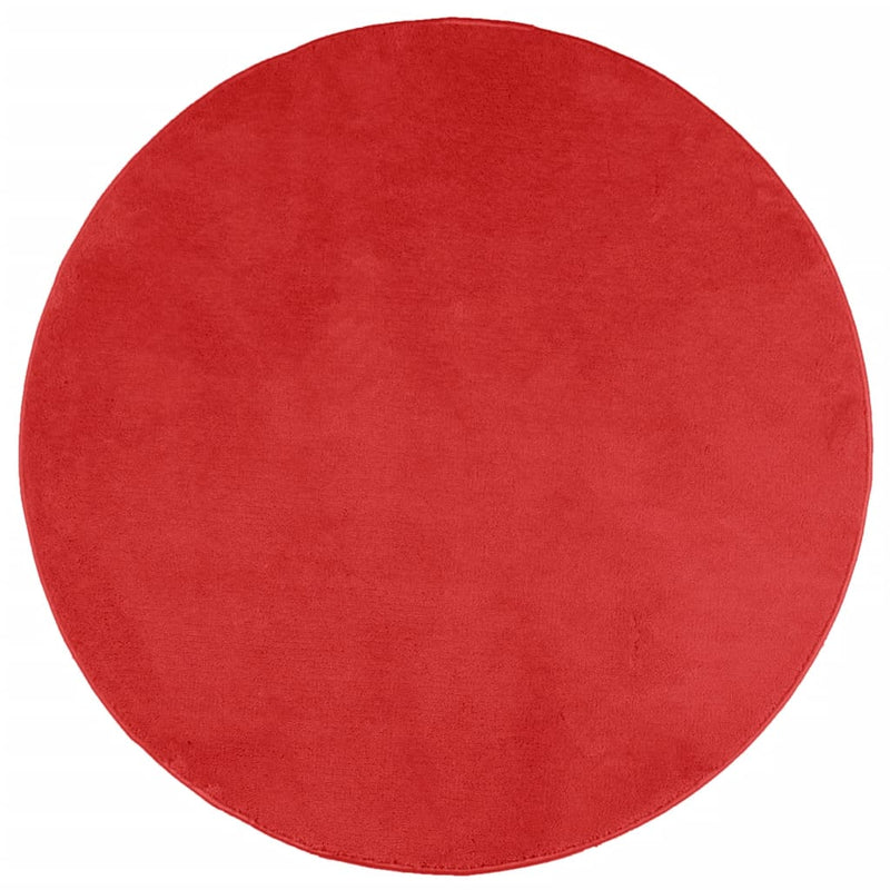 Afbeelding laden in galerijviewer, VidaXL Vloerkleed OVIEDO laagpolig Ø 80 cm rood
