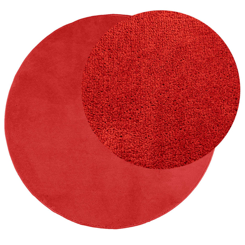 Afbeelding laden in galerijviewer, VidaXL Vloerkleed OVIEDO laagpolig Ø 80 cm rood
