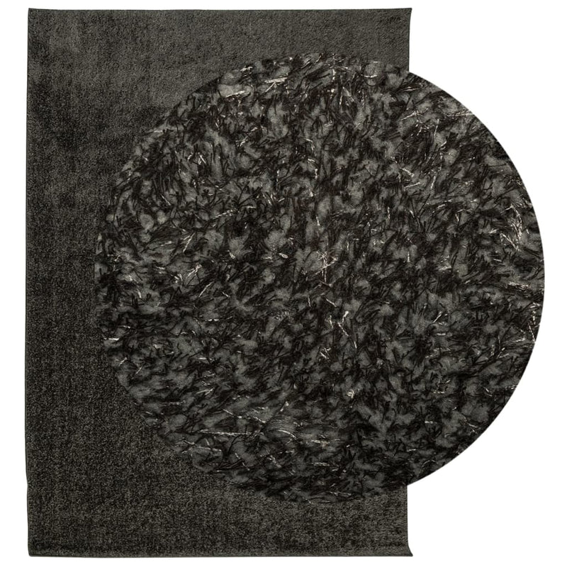 Afbeelding laden in galerijviewer, Vidaxl vloerkleed istan hoogpolig glanzend 120x170 cm antracietkleurig
