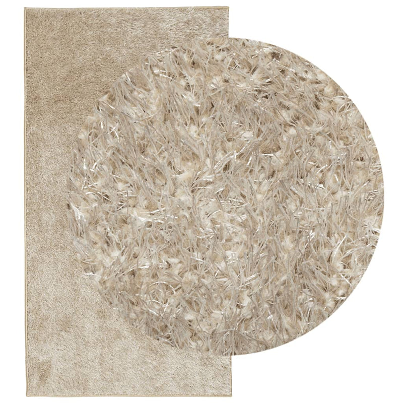 Afbeelding laden in galerijviewer, Vidaxl vloerkleed istan hoogpolig glanzend 100x200 cm beige
