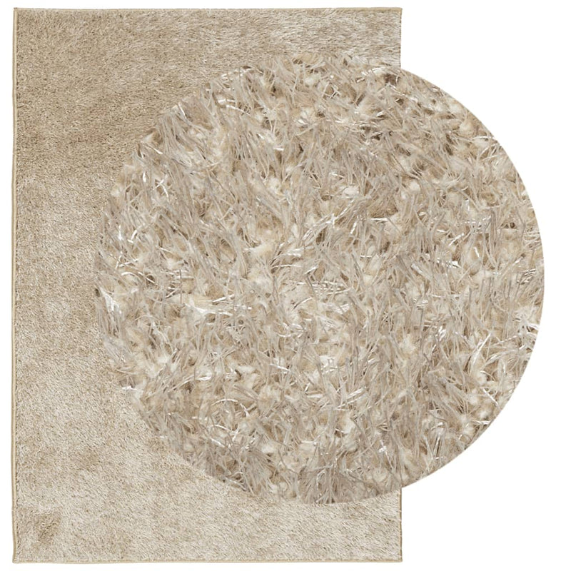 Afbeelding laden in galerijviewer, Vidaxl vloerkleed istan hoogpolig glanzend 140x200 cm beige

