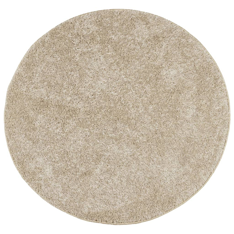 Afbeelding laden in galerijviewer, Vidaxl vloerkleed istan hoogpolig glanzend ø 200 cm beige
