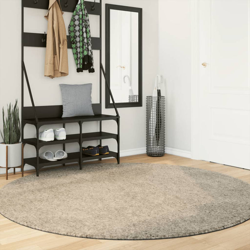 Afbeelding laden in galerijviewer, Vidaxl vloerkleed istan hoogpolig glanzend ø 200 cm beige
