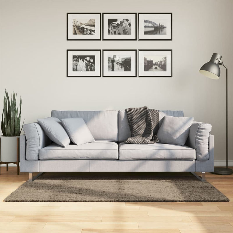 Afbeelding laden in galerijviewer, Vidaxl vloerkleed istan hoogpolig glanzend 80x150 cm grijs
